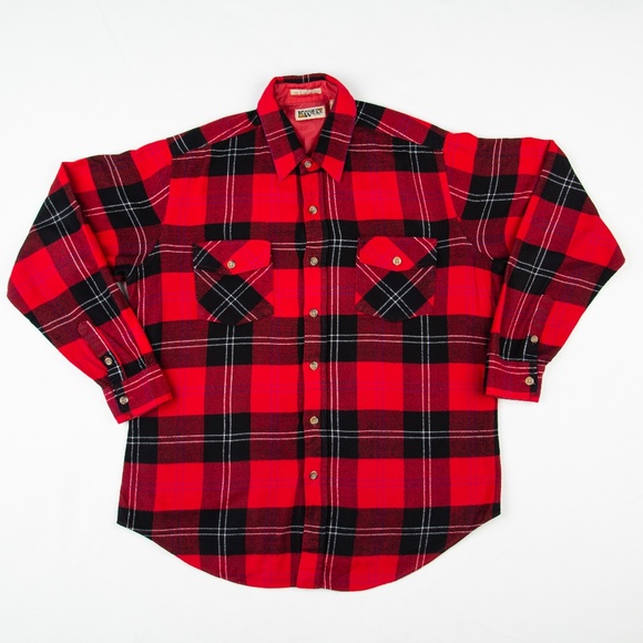 Rugged Wear | Shirts | Vintage Rugged Wear Red And Black Plaid | Poshmark